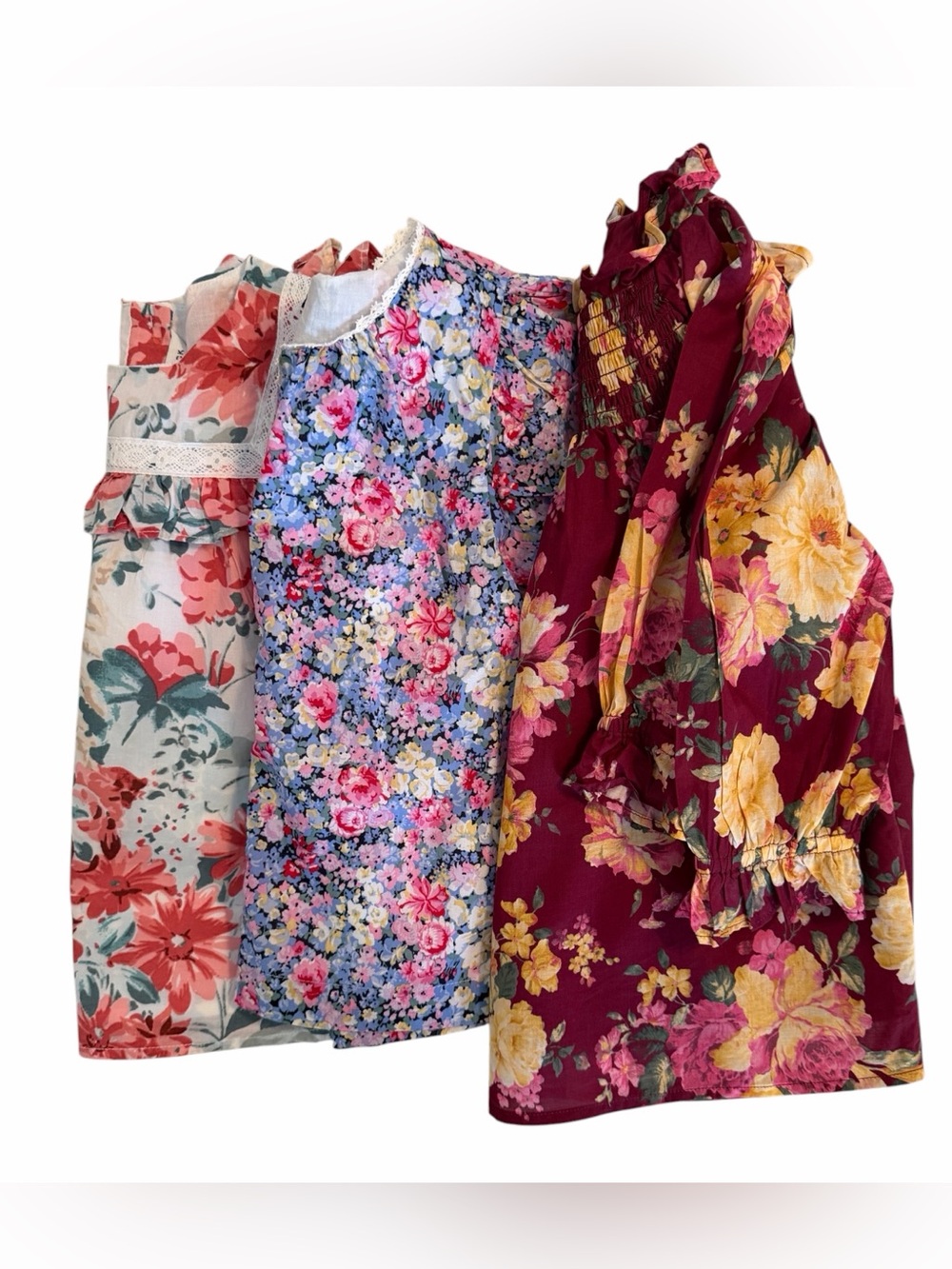 Janie and Jack Floral Blouse Bundle. Size 7.